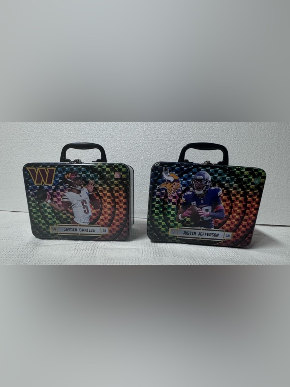 Panini Rainbow Holographic Kids Lunch Boxes - Black Handles